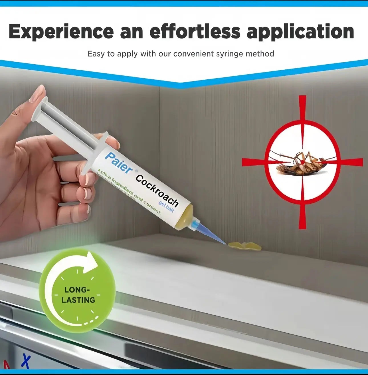 Indoor Cockroach Killer, Insect Repellent, Cockroach Control, Suitable for Both Indoor and Outdoor Use, Cockroach Killing Gel, Applicable to American Cockroaches, Cockroaches and Other Major Cockroach Species