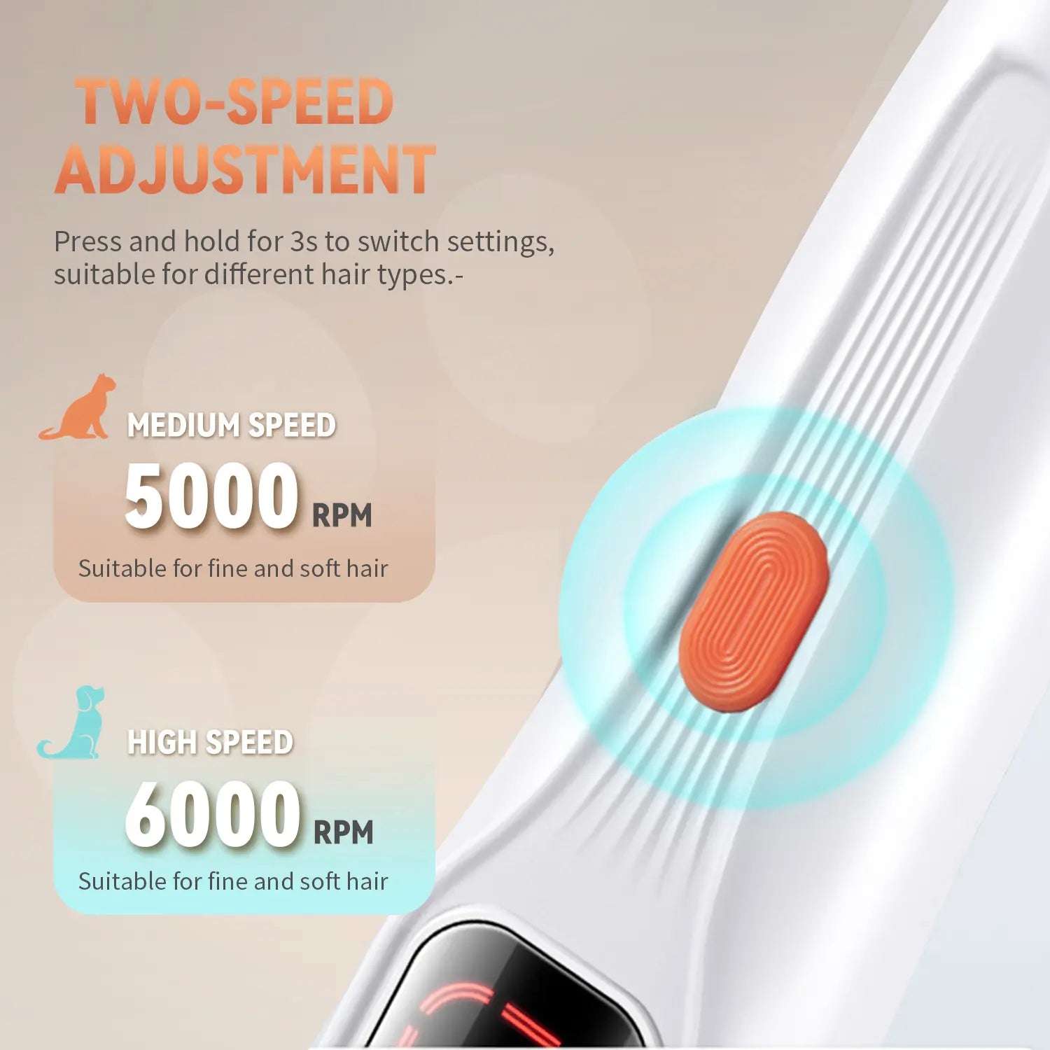 2026 New Pet Precision with LED Light Low Noise IP68 Waterproof Dual-Speed Motor 18Mm Blade 5000-6000 RPM Ultra Quiet 40Db Safe Trimming for Sensitive Zones Trimmer Hair Professional Dog Set Cat