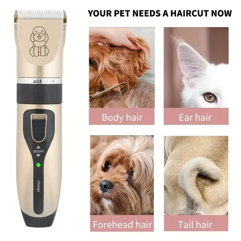 Pet Electric Clipper Set for Dogs and Cats, Specialized Grooming Tools for Teddy Breeds, Perfect Christmas Gift for Pet Owners, Grooming Trimming Tool
