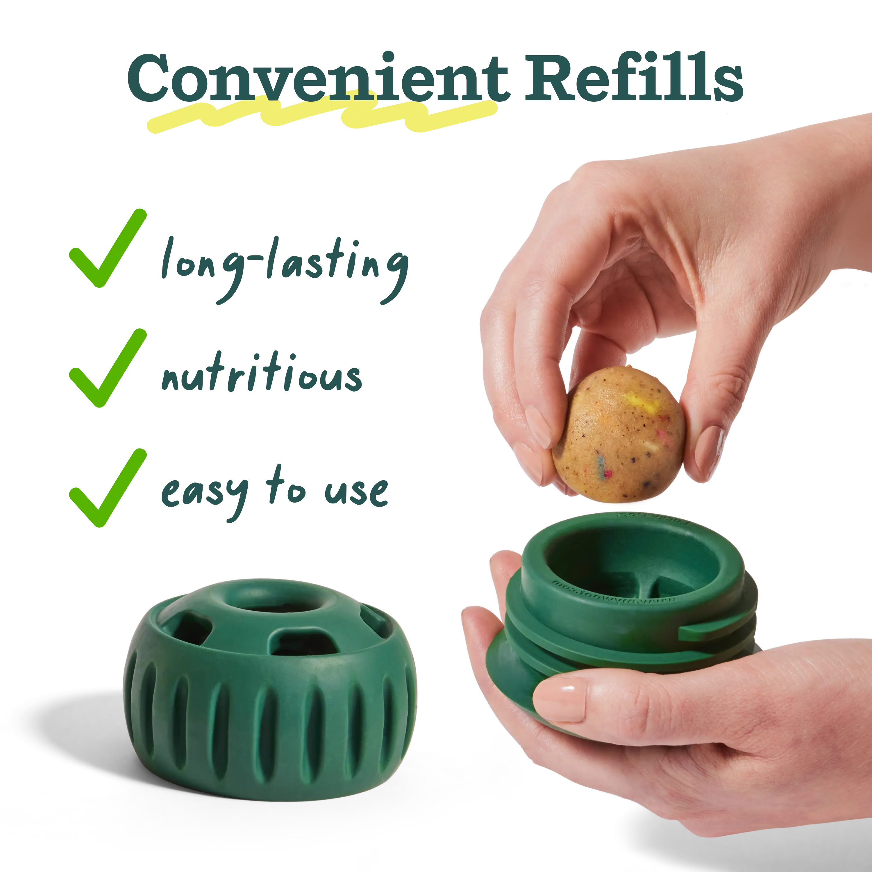 WOOF Pupsicle Interactive Dog Treat Toy, Low-Mess, Refillable, Easy Clean Treat Dispensing Toy to Keep Dogs Busy & Distracted