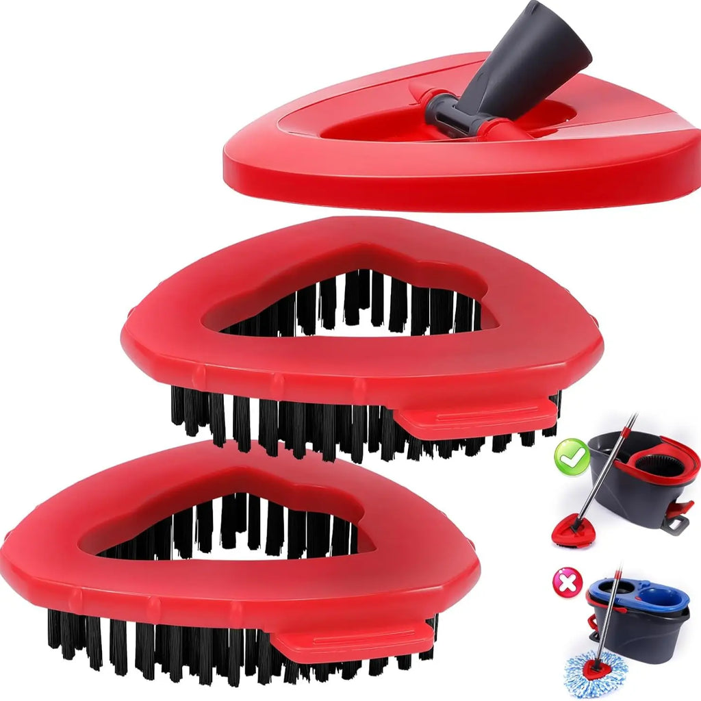 Spin Mop Head Replacement & Shower Floor Scrubber for O Cedar 1-Tank System Microfiber Mop Heads Easy Cleaning Floor Head Mop Set with 4 Refills 30-58In Handle for Wood Tile Laminate Marble Reusable Mop Pads Lightweight Flat Mop, Pack, Mop Head Refill