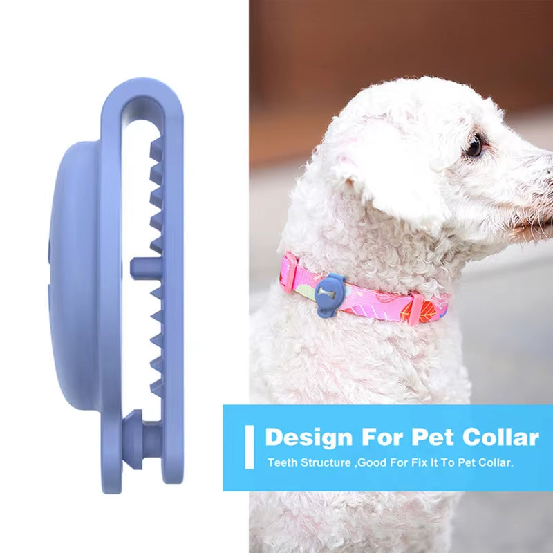 Air-Tag Dog Collar Holder Protective Cases for GPS Dog Silicone Air Tag Cover for MAX Wide 1.4" Pet Collar