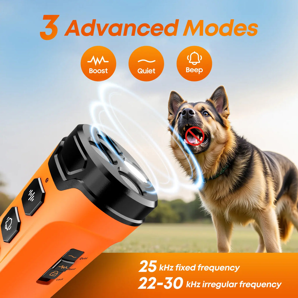 Dog Bark Deterrent Device, Ultrasonic Anti-Barking Devices with 3X Sonic Emitters, Dual-Frequency Bark Control, Flashlight & Sound Modes, Humane No-Bark Trainer, Safety Lock, USB-C Rechargeable #Summervibes #Petlovers