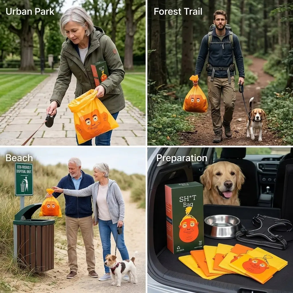 Funny Dog Poop Bags Rolls 60 Count, Prank Poop Bags for Dogs, Dog Bags, Pet Waste Bags, Loose Roll Packaging