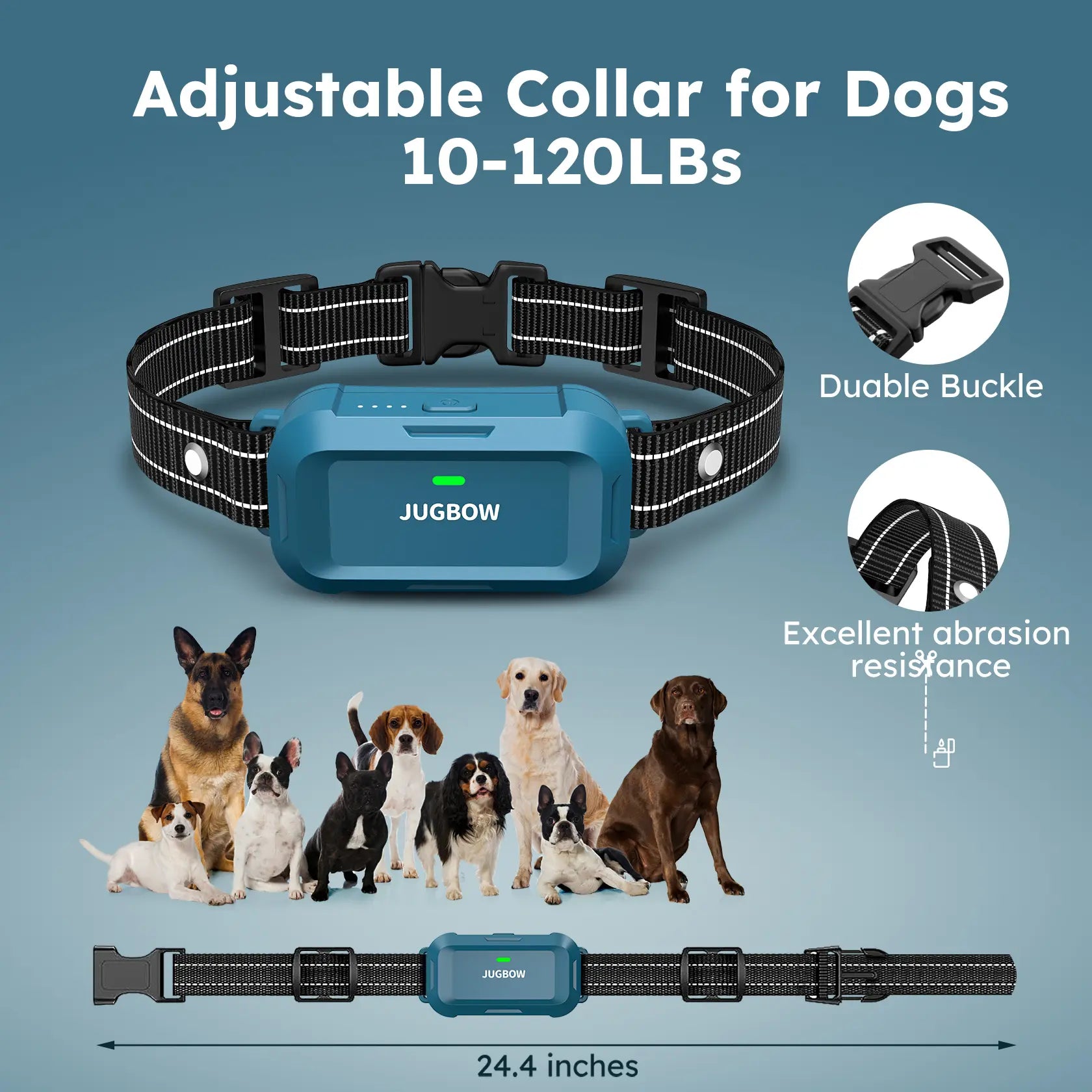 Jugbow Dog Collar - 4200FT Dog Collar with Remote, IPX8 Waterproof Electric Collar with 4 Training Modes, Outdoor Rechargeable E-Collar-Dt68 #Summervibes #Petlovers