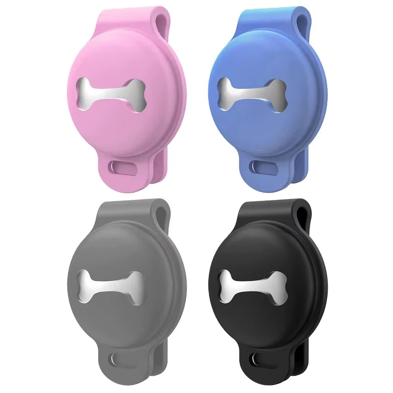 Air-Tag Dog Collar Holder Protective Cases for GPS Dog Silicone Air Tag Cover for MAX Wide 1.4" Pet Collar