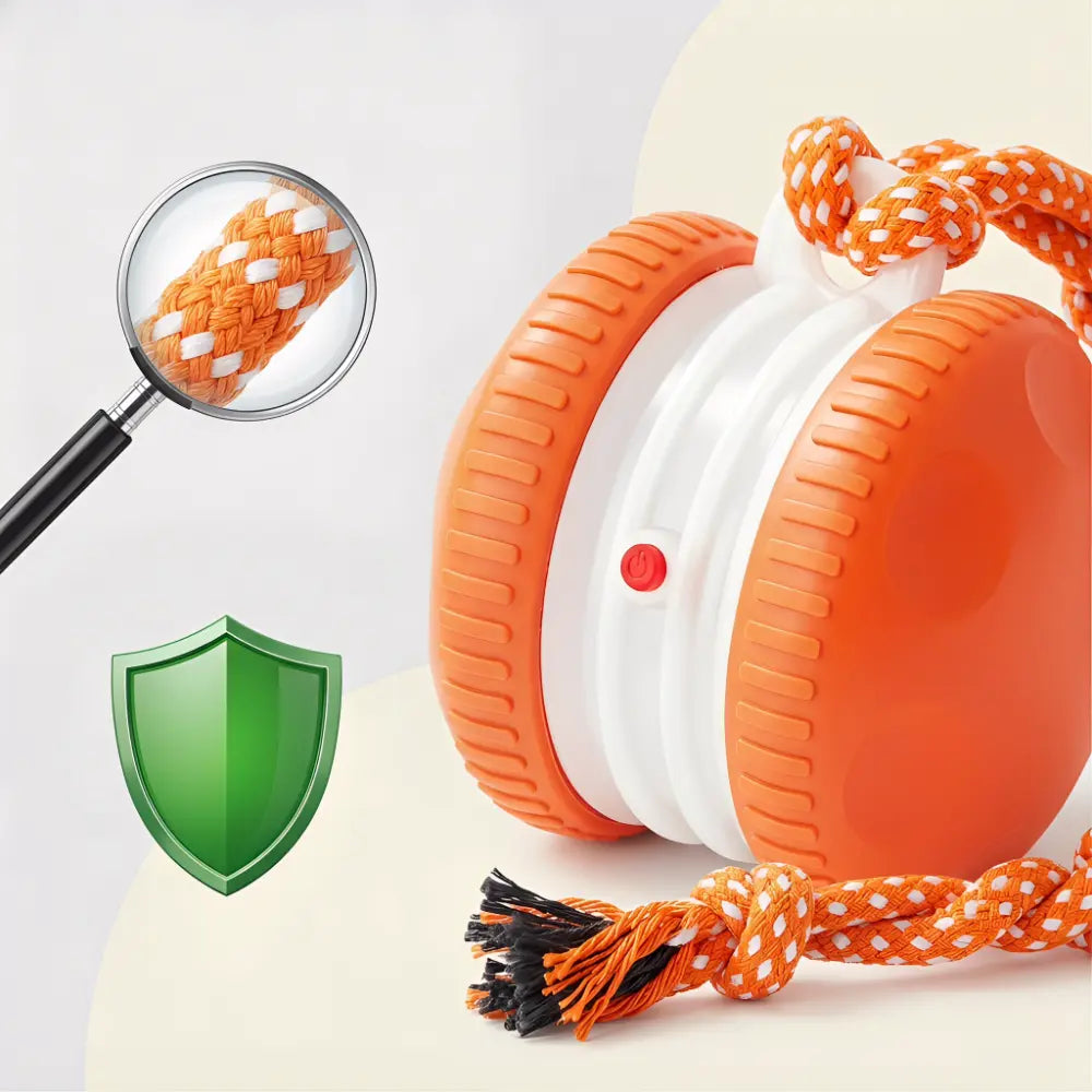 #Summervibes #Petlovers Interactive Ball – Random Moving Electric Toy with Rope for Small, Medium & Large | Fun & Boredom Relief Motion-Activated Dog Stimulation Toy