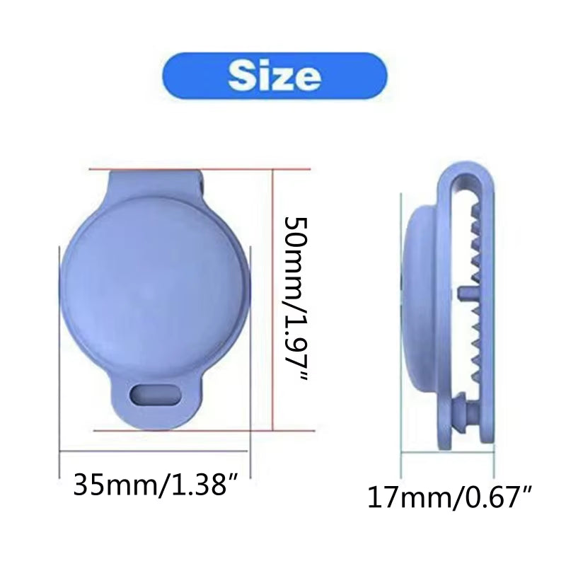 Air-Tag Dog Collar Holder Protective Cases for GPS Dog Silicone Air Tag Cover for MAX Wide 1.4" Pet Collar