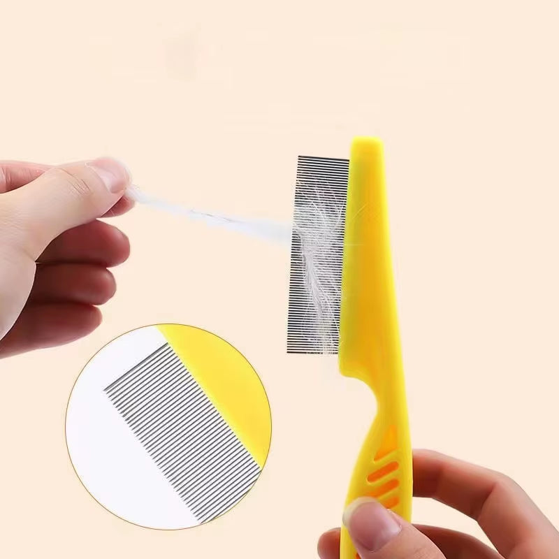 Pet Hair Shedding Comb - Stainless Steel Flea Comb