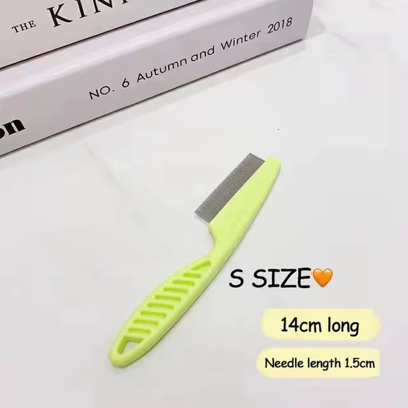 Pet Hair Shedding Comb - Stainless Steel Flea Comb