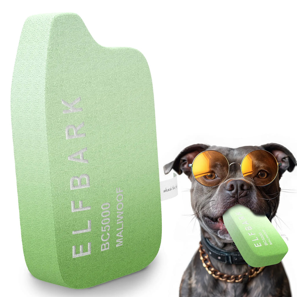 Parody Vape Dog Toy with Squeaker - Funny Puppy and Dog Toys for Small, Medium and Large Dogs