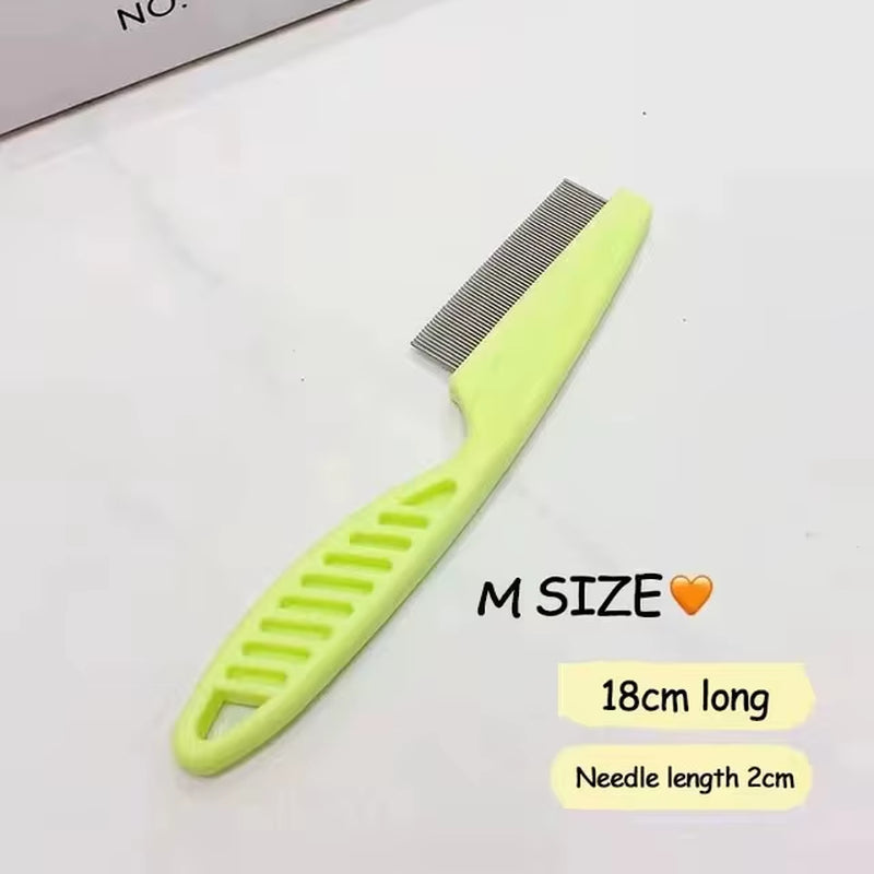 Pet Hair Shedding Comb - Stainless Steel Flea Comb
