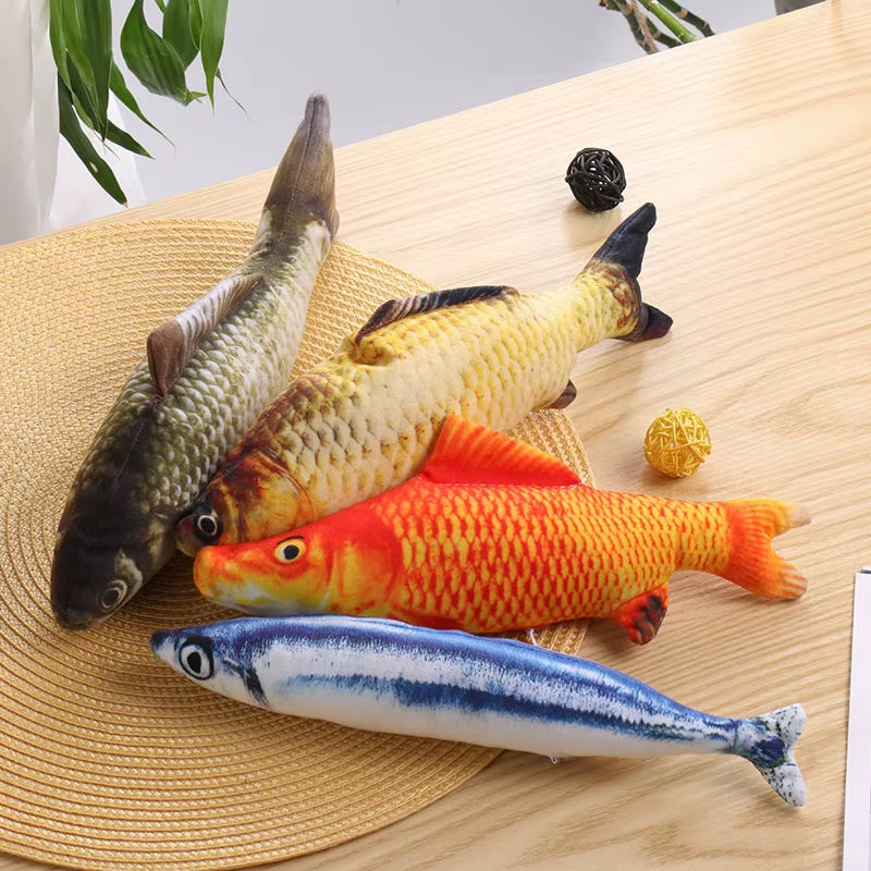 Plush Fish Cat Toy - Catnip Interactive Toy