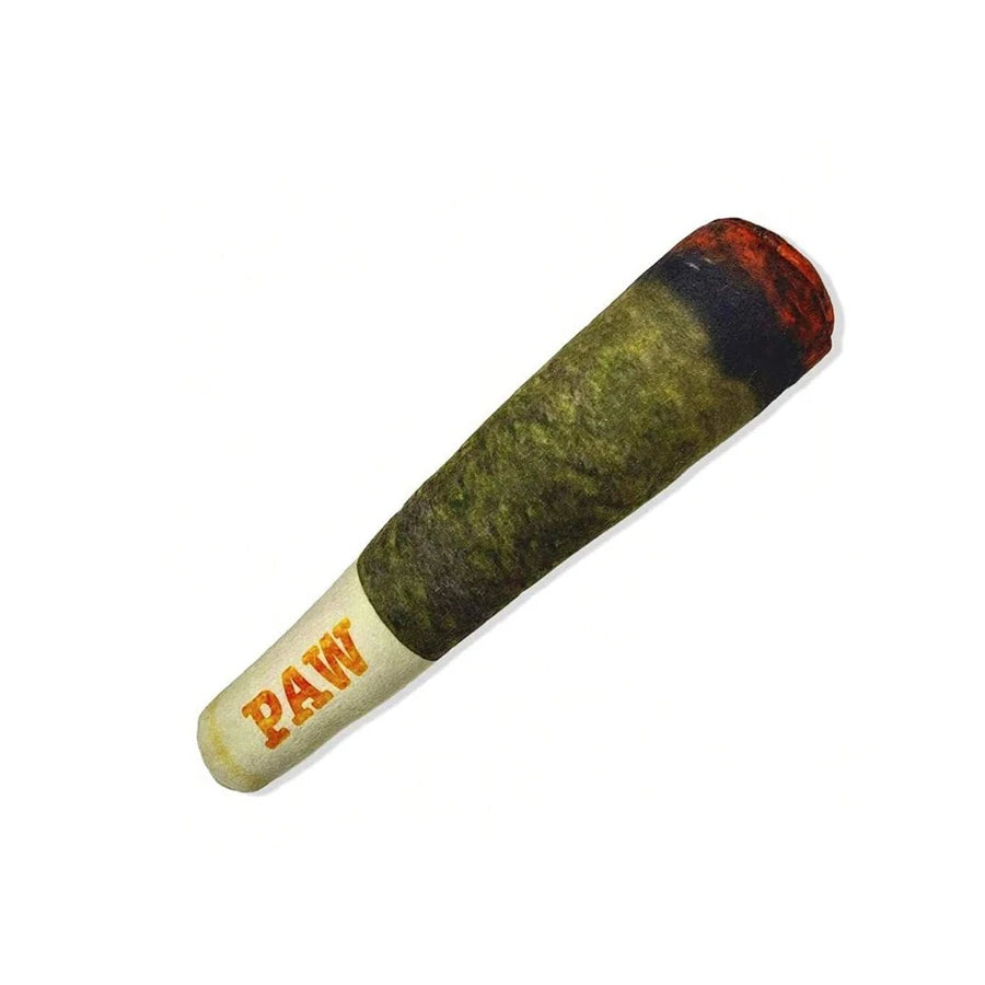 Cigar Plush Dog Toy - Squeaky Chew Toy for Small & Medium Dogs