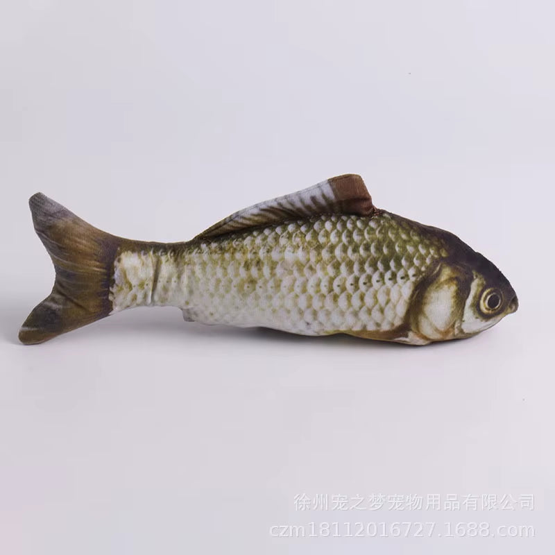 Plush Fish Cat Toy - Catnip Interactive Toy