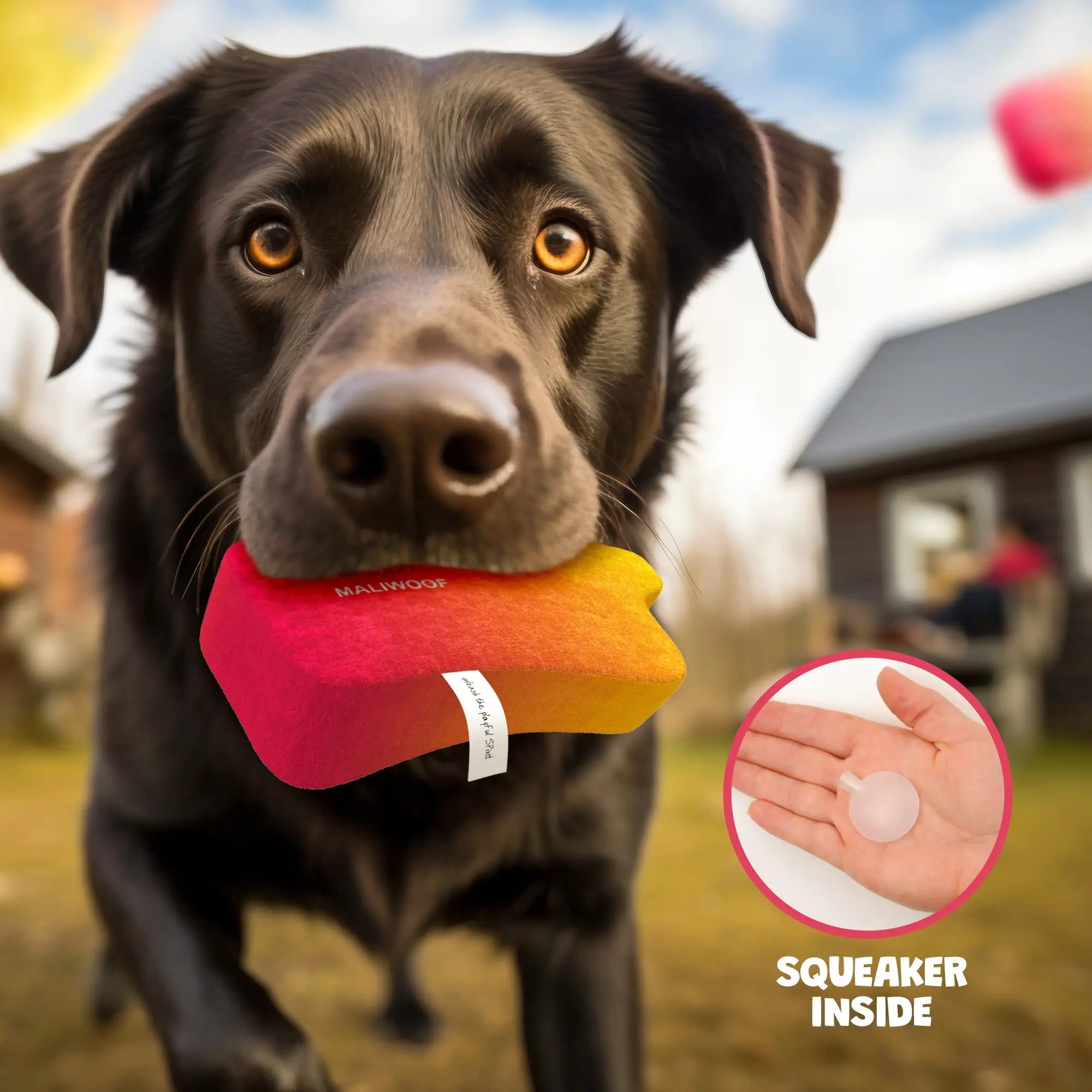 Parody Vape Dog Toy with Squeaker - Funny Puppy and Dog Toys for Small, Medium and Large Dogs