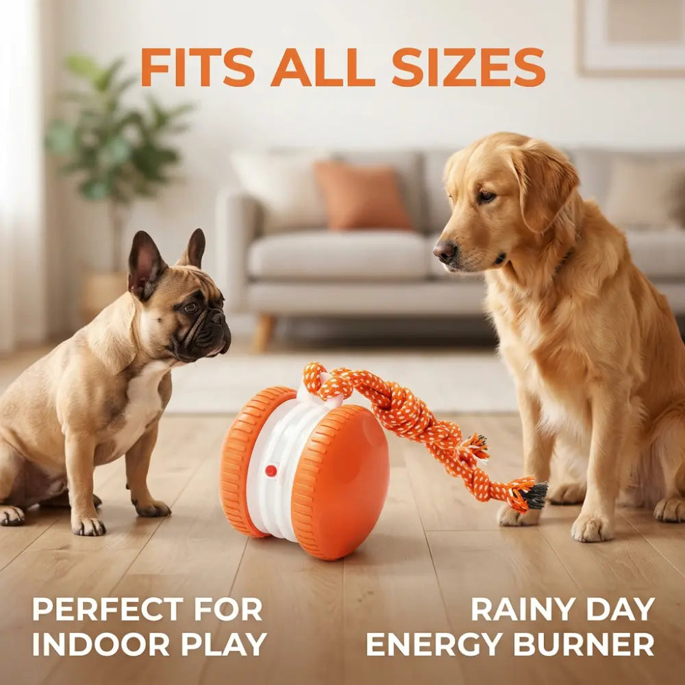 #Summervibes #Petlovers Interactive Ball – Random Moving Electric Toy with Rope for Small, Medium & Large | Fun & Boredom Relief Motion-Activated Dog Stimulation Toy