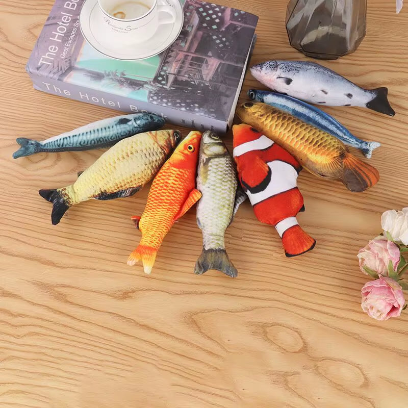 Plush Fish Cat Toy - Catnip Interactive Toy