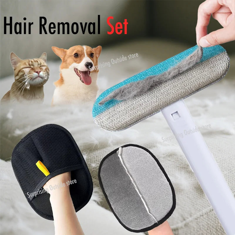 Pet Hair Removal Set - Static Removal Gloves